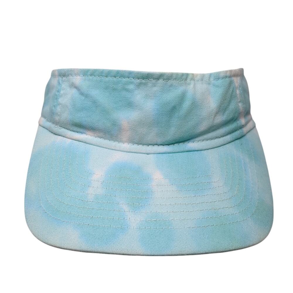 UltraClub Sun Visor Cap Blue One Size Adjustable Classic Cut Tie Dye Blank